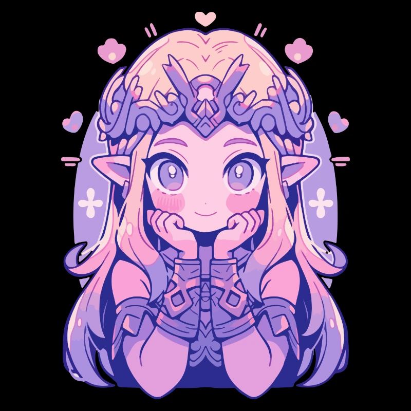 Princesse Chibi mignonne - Conception de conte de fées mignon