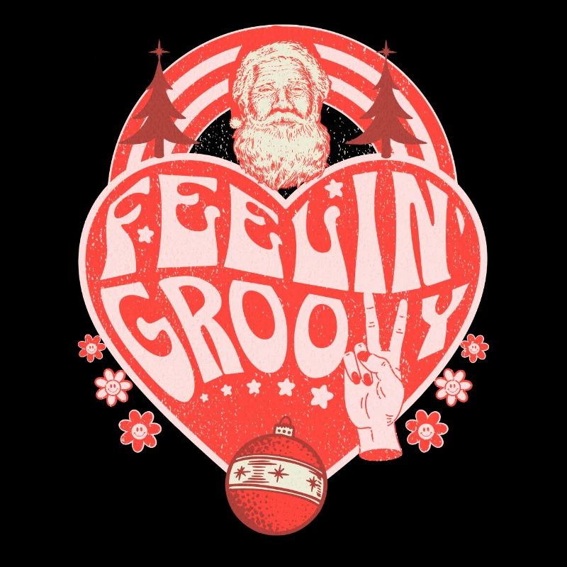 Feeling Groovy Retro Style Weihnachtsweihnachtsmann