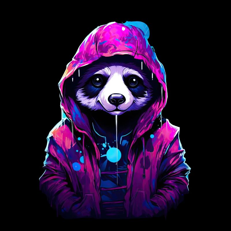 Panda à capuchon