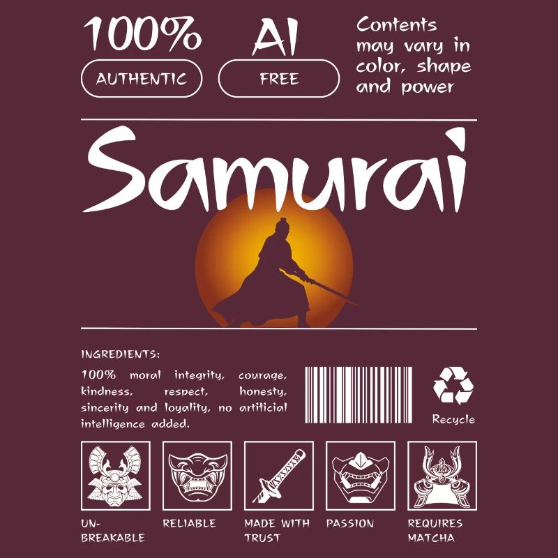 Samouraï devant le coucher du soleil