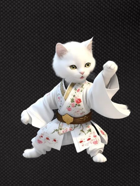 A white cat