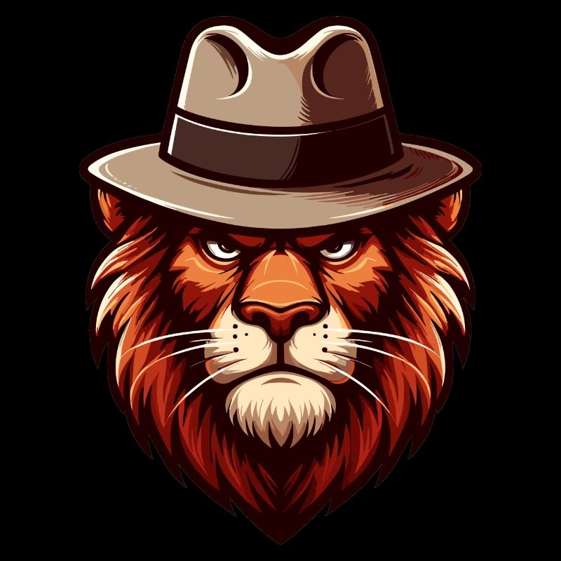 Lion with hat