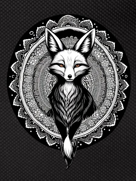 Fox Mandala Drawing Foxes
