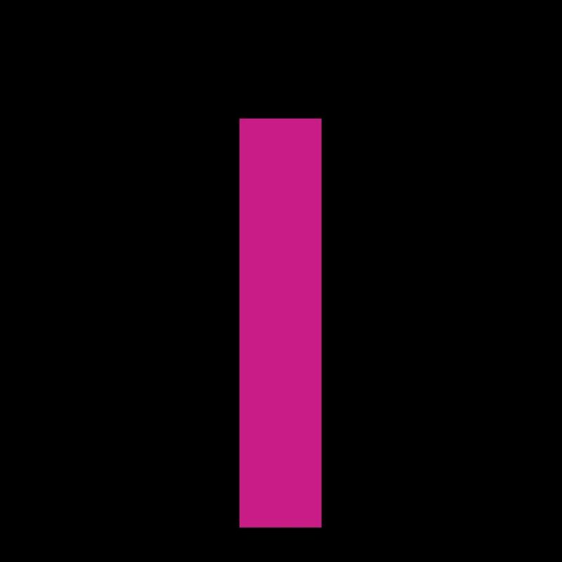 Pinker Strich durch die Mitte T-Shirt
