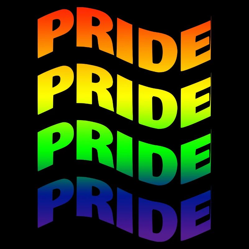 T-Shirt Gay Pride Wave Effect LGBT Geschenkidee