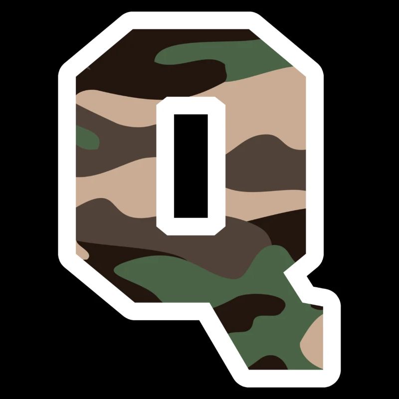 Buchstabe Q Militärische Tarnung - Geschenkidee