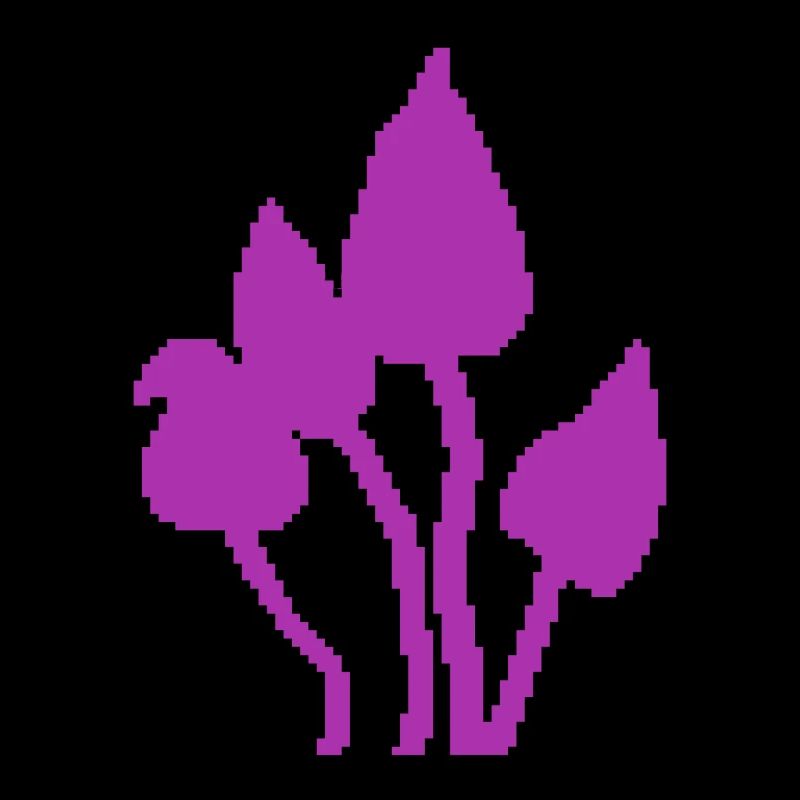 Rosa Retro-Pilz-Pixel-Art-Stil