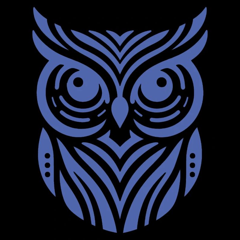 Conception minimaliste de la silhouette de hibou