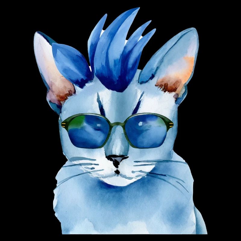Really cool punk rock cat cat shirt gift