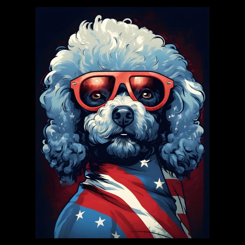 Cool Poodle with Sunglasses