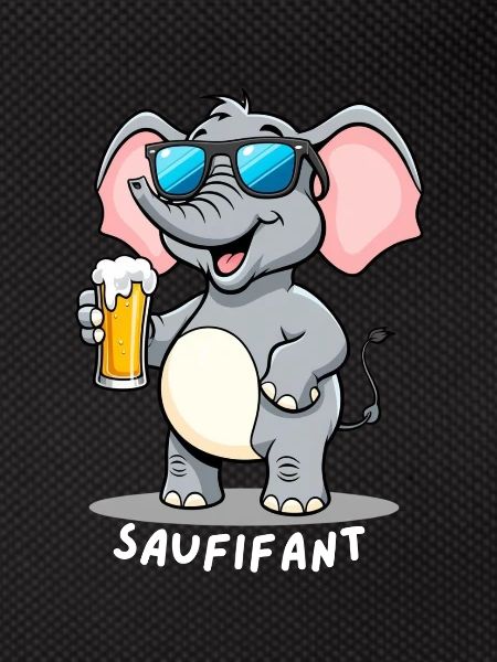 Elefant mit Bier