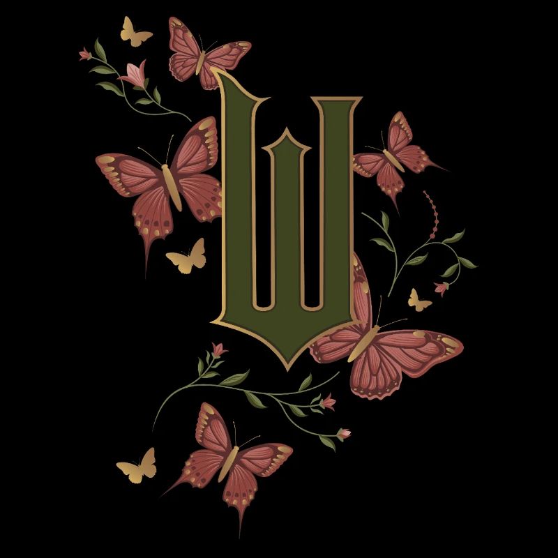 Wicked Design Logo With Butterflies