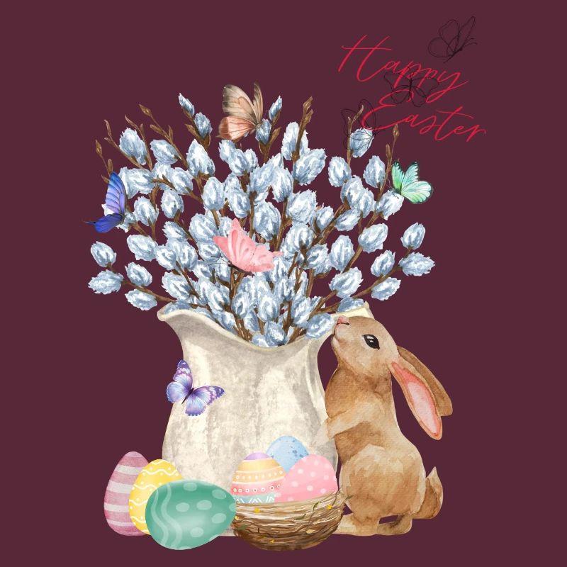 Happy Easter - Willow with Easter Eggs