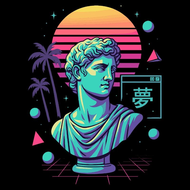 Vaporwave Ästhetik – Antike trifft Neon