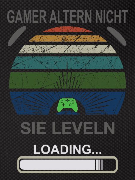 Gamer Leveling Loading Retro Sunburst