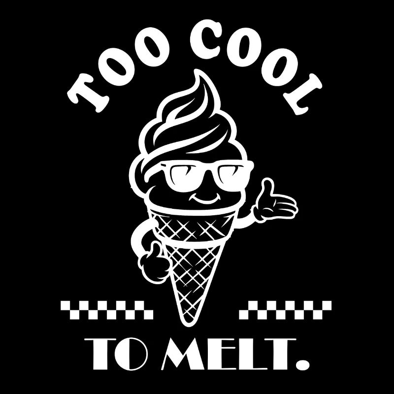 Too Cool to Melt – Lustiges Retro Eiscreme Design