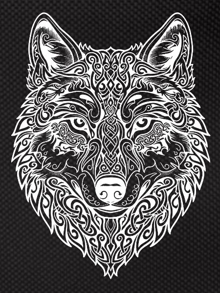Wolf Head Tribal Ornament