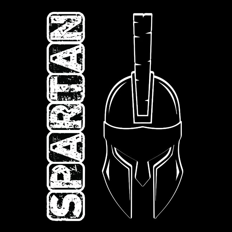 Schwarzer Grunge-Spartan-Helm