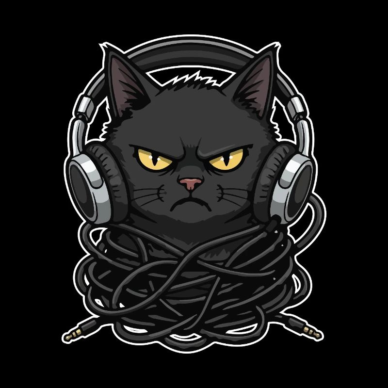 Cable Chaos Chat Musique Casque