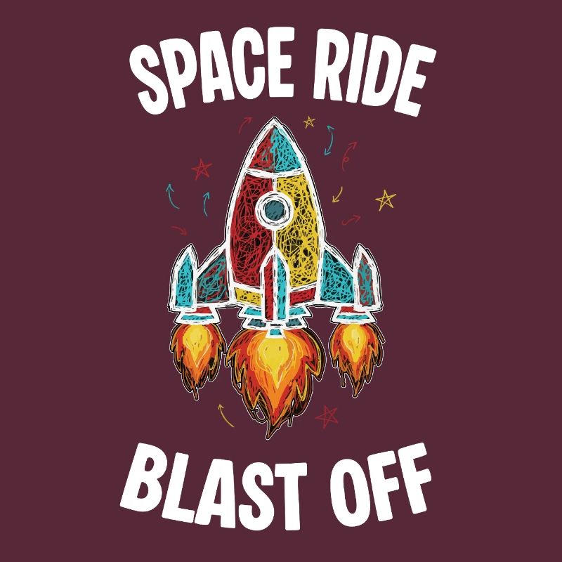 Fusée Espace Retro Scribble Blast Off