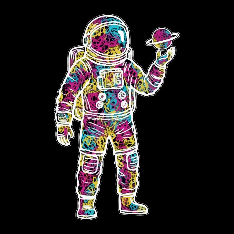 Space Astronaut Scribble Planet Scribbles