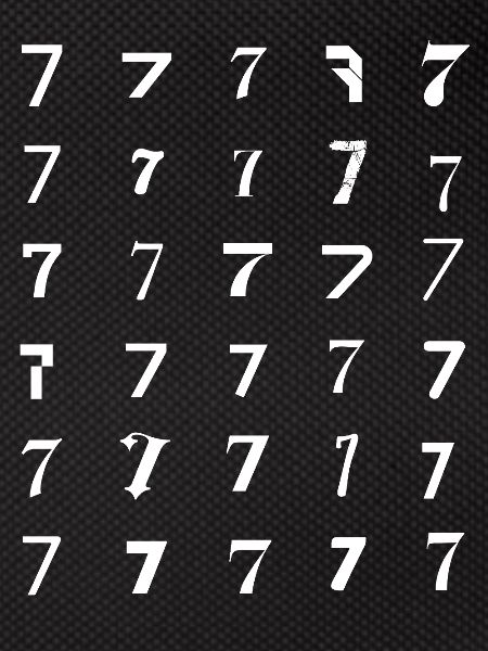Sevenfold Glyph Grid numerology