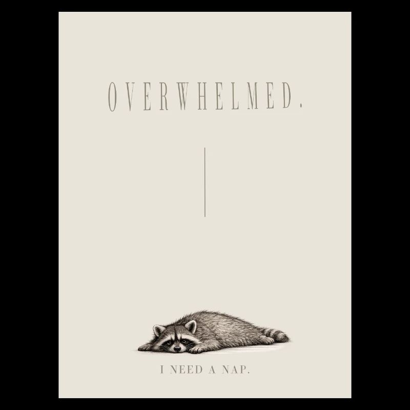 Overwhelmed Raccoon Meme