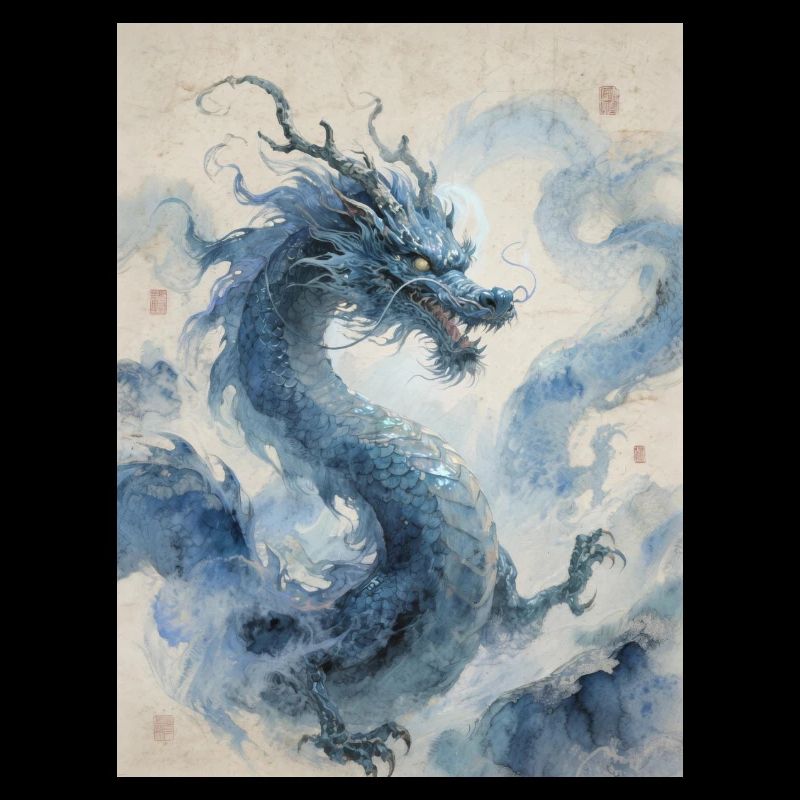 Die himmlische Apotheose: Blauer Drache – Unendlichkeit