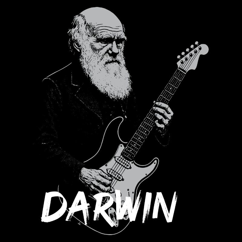 Darwin Playing Guitar Evolution