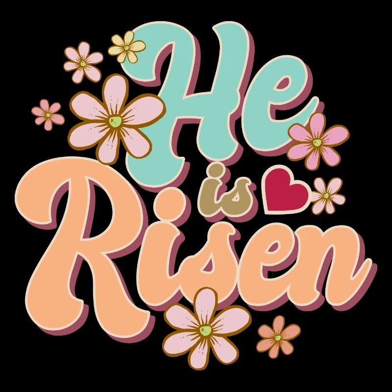 He is risen - Jesus - Cross - Heart - Love