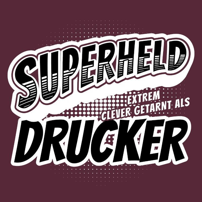 Superheld, clever getarnt als Drucker