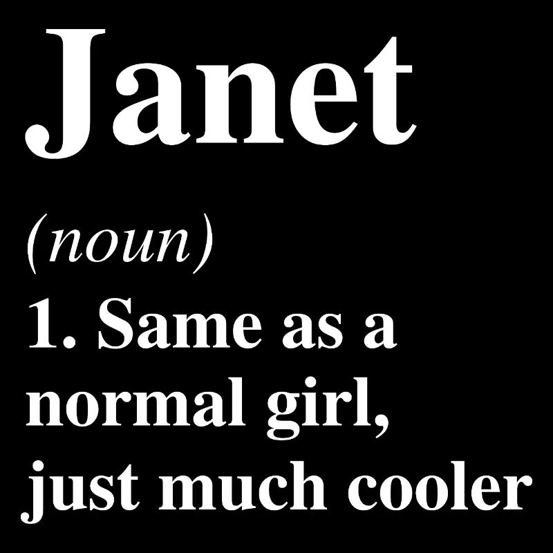 Janet Definition Cooler Name Spruch Geschenk