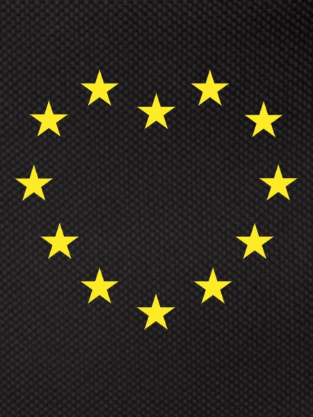 EU flag heart yellow