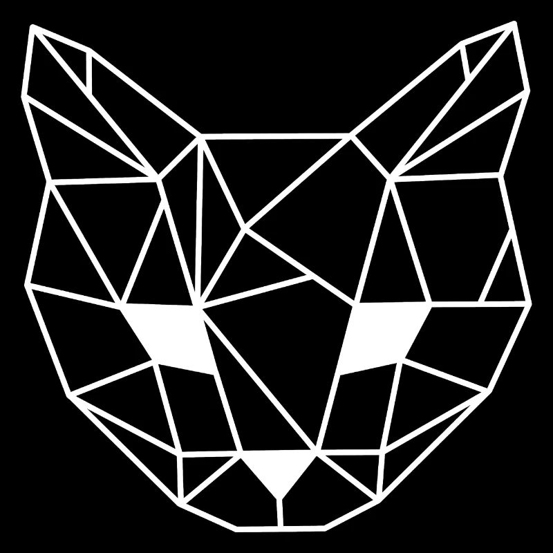 Cat Geometric Line