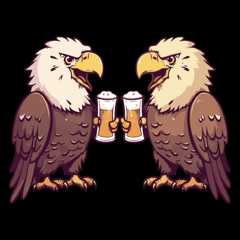 Adler Comic Bier Lustig Saufen