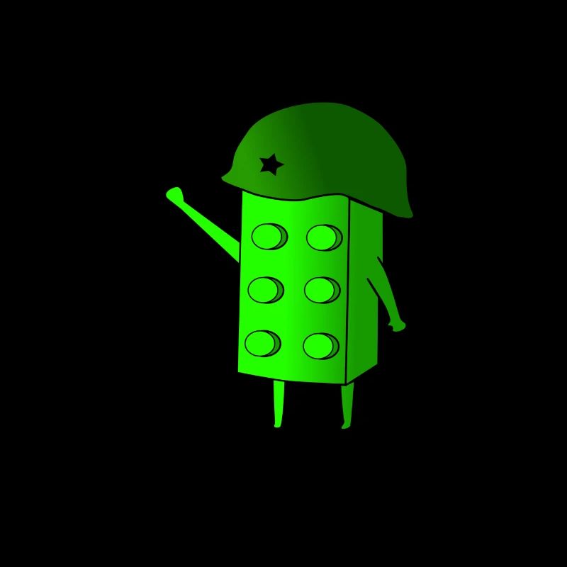 Bloc de construction vert