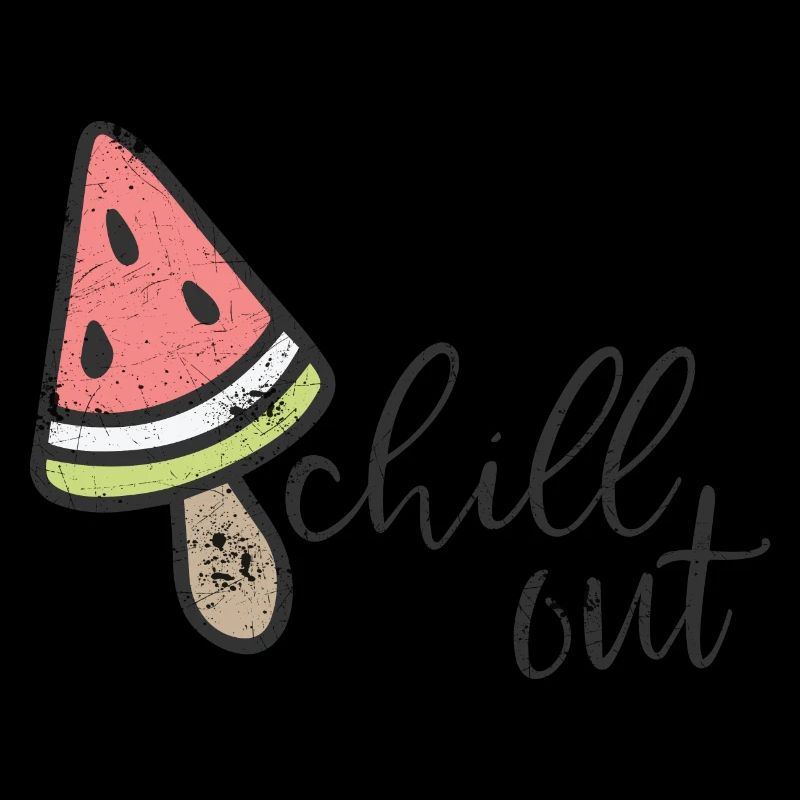 CHILL OUT MELONEN EIS SOMMER EISTÜTE MELONE MOTIV
