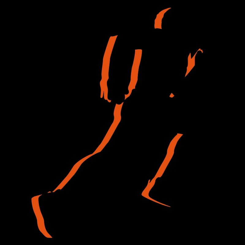 running running sprint silhouette