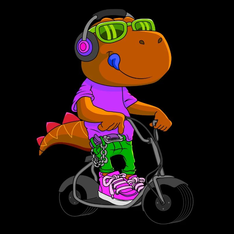 Dino Scooter Dino Lover Funny Gift Idea
