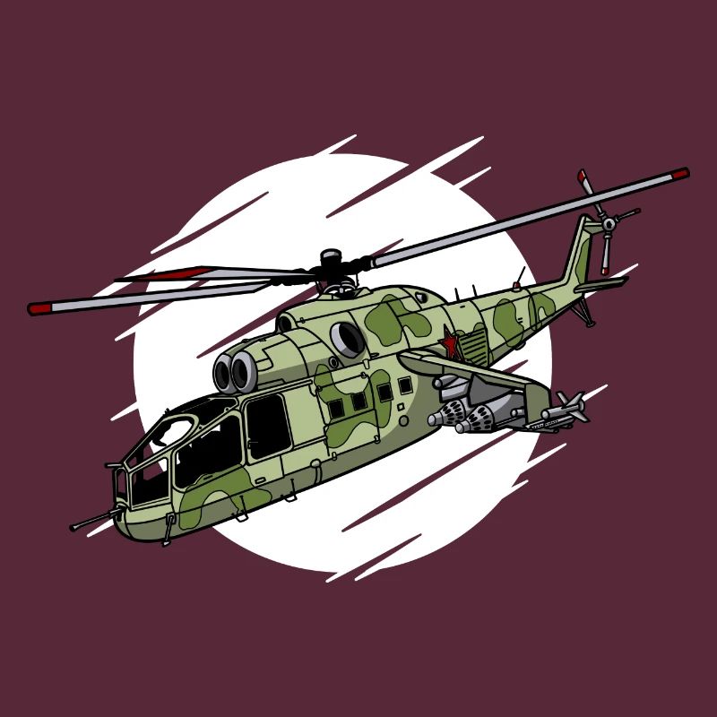 Sun Attack Helicopter MI 24 Russie soviétique