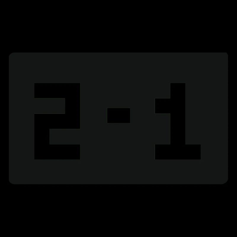 Retrogaming Spielergebnis 2 zu 1 Gewonnen Pixelig