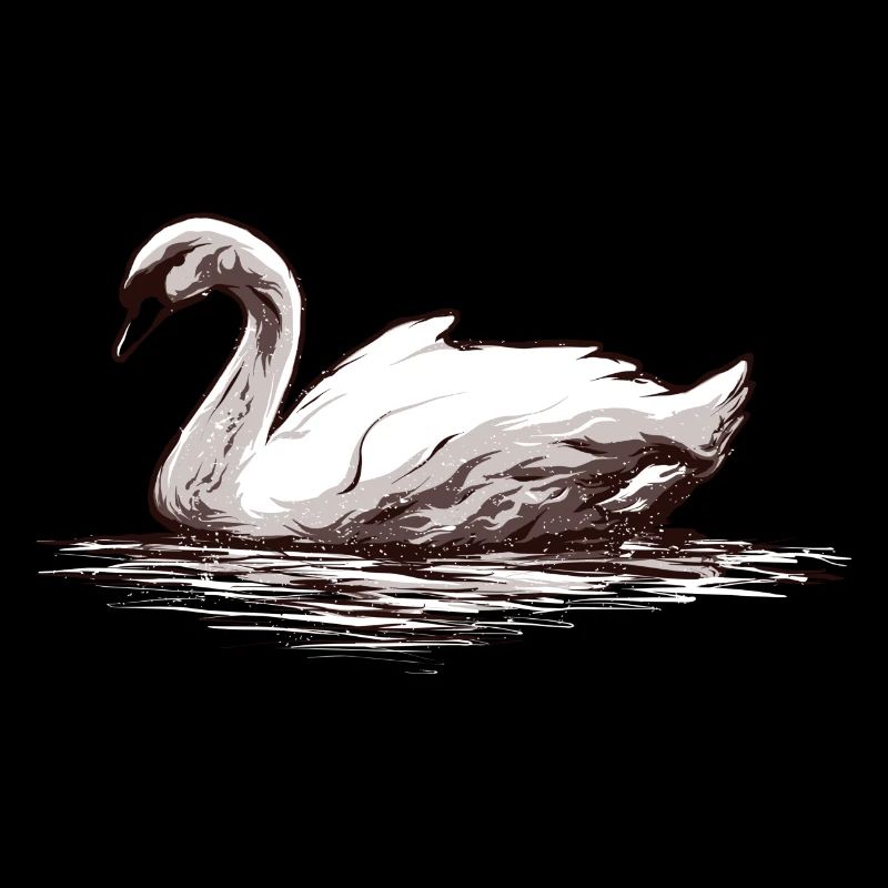 Cygne nageant