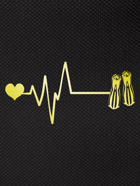 Diving fins pulse heart
