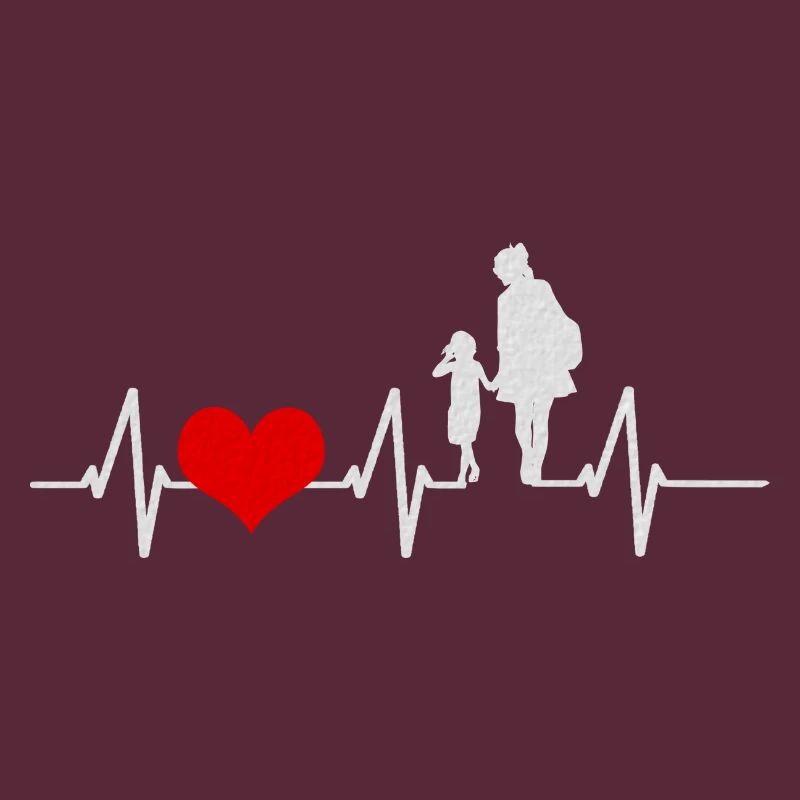 Herzschlag Mutter Tochter Liebe Muttertag Geschenk