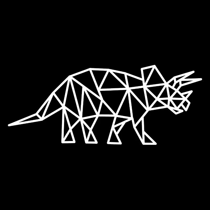 Triceratops Geometric Lines