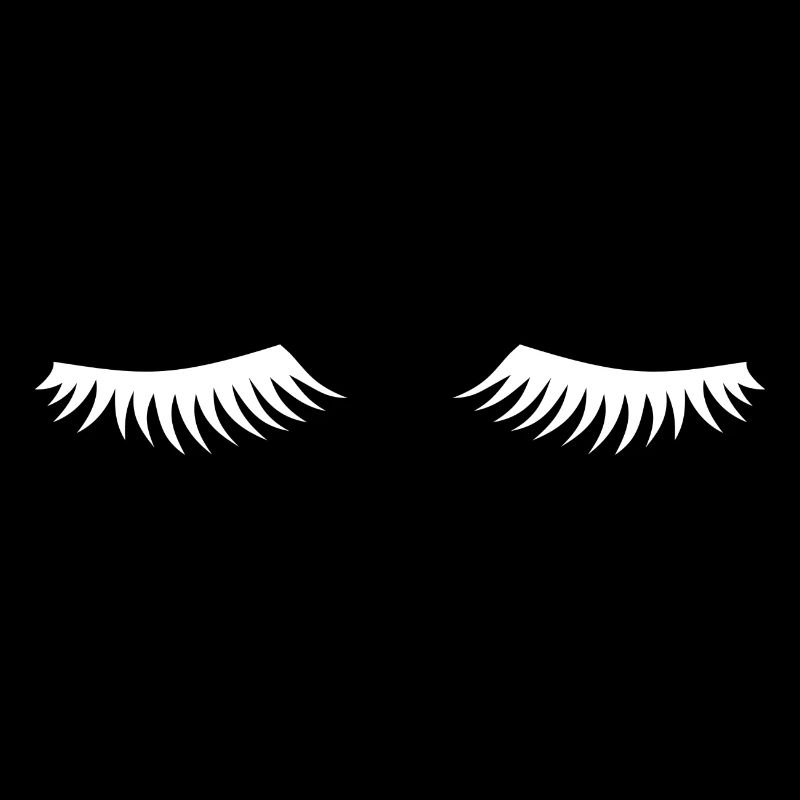 Eyelashes closed