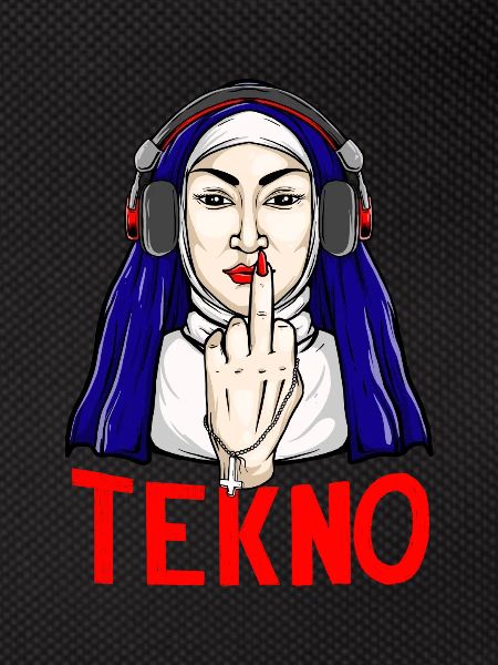 Tekno Underground Nonne Mittelfinger techno