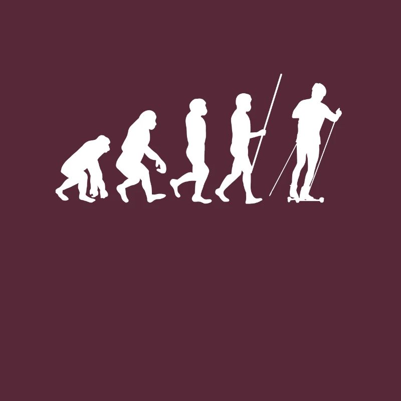 Nordic Cross Skating Evolution Sport Funny Gift