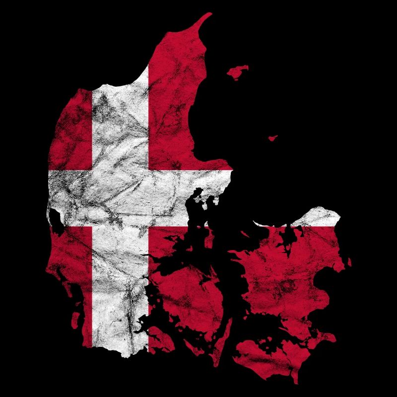 Danemark Drapeau danois Dannebrog Silhouette
