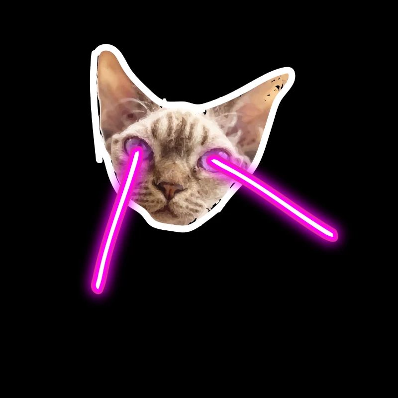 Cat With Laser Eyes